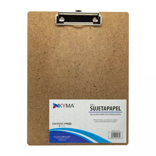 Tabla Agarrapapel KYMA Macocel Herraje C lip Tamaño Carta