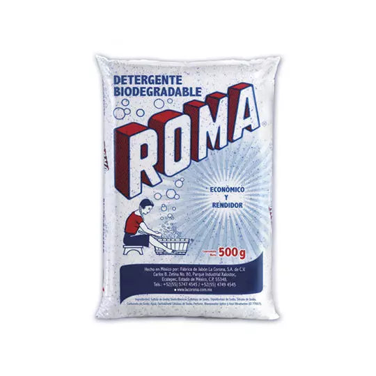 Detergente multiusos biodegradable en po lvo Roma bolsa 500 gr.