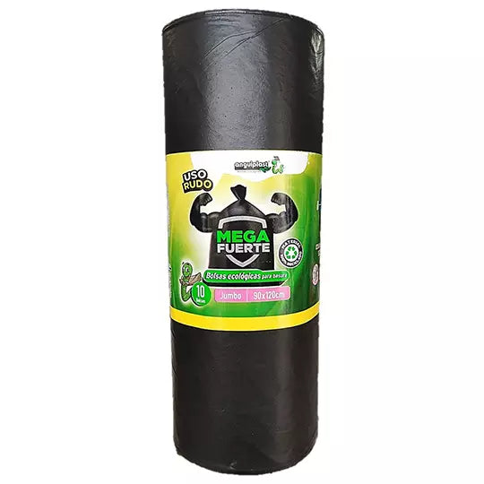 Bolsa jumbo uso rudo ANGUIPLAST, rollo 1 0 bolsas calibre 180 Medida de 90x120 cm