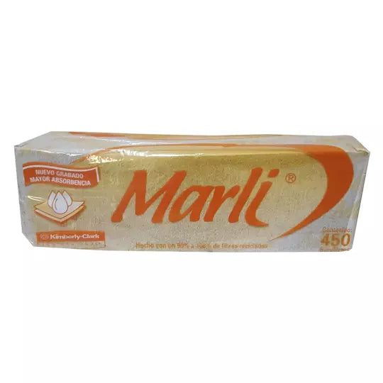 Servilletas blancas Marli caja con 12 pa q. 450 hjs.