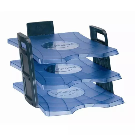 Charola essentials desk azul Maped  de t res niveles