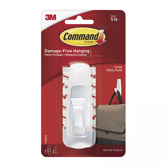 Ganchos adhesivo para interiores 3M Comm and grande, color blanco 1 pieza
