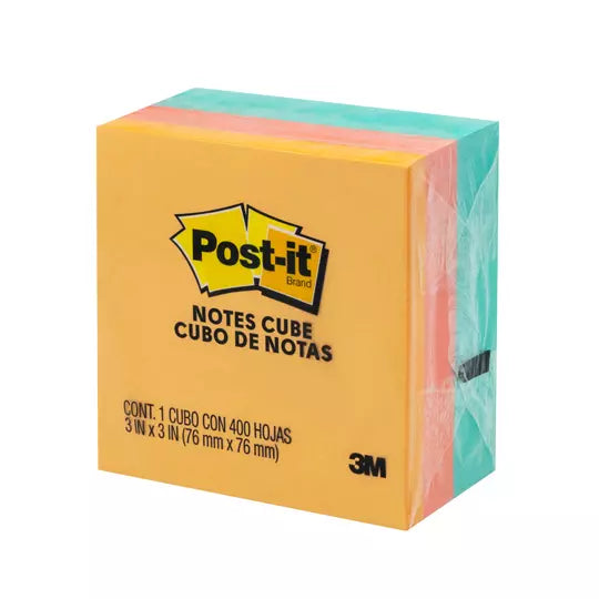 Notas adhesivas Post-It 2018-LA Aqua Wav e 3 x 3 pulgadas 1 block c/ 400 hojas