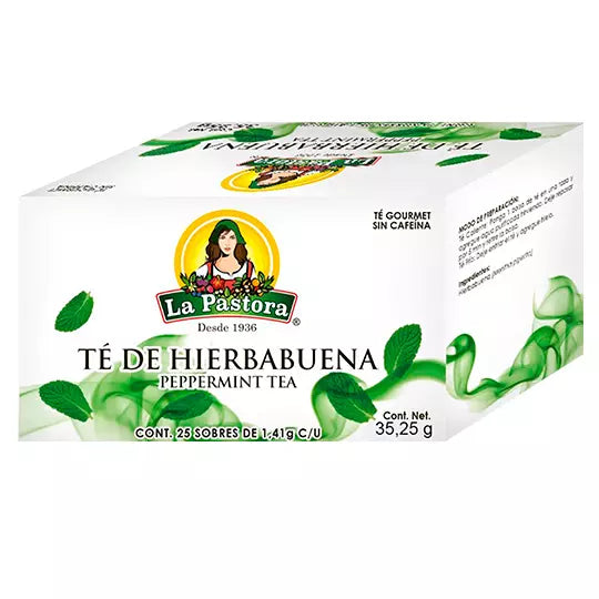 Té de hierbabuena LA PASTORA caja con 25 sobres