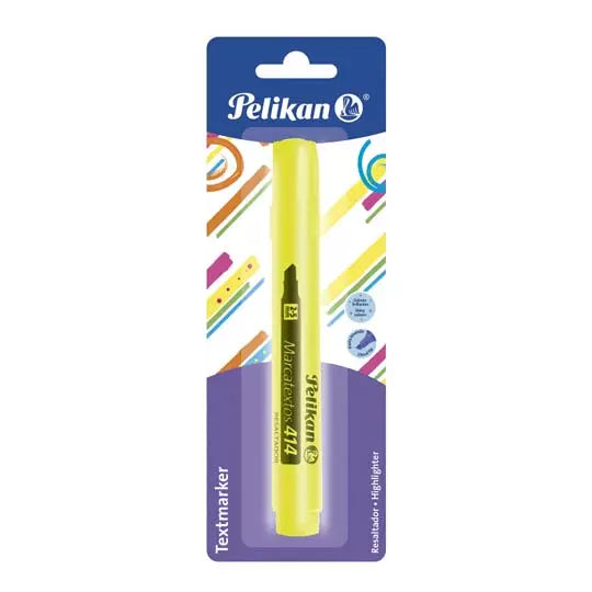 Resaltador de texto Pelikan 414 color am arillo tarjeta con 1 pieza