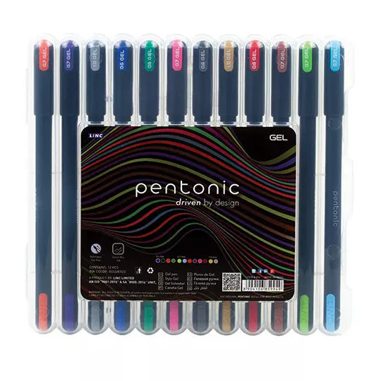 Bolígrafo de gel Pentonic Gel Pen 0.6, 0 .7 y 1.0 mm colores surtidos c/12 piezas