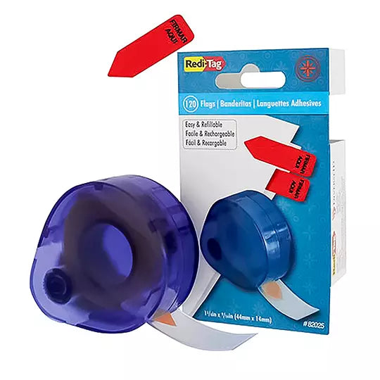 Dispensador de banderitas Redi-Tag "Firm ar aquí" color rojo con 120