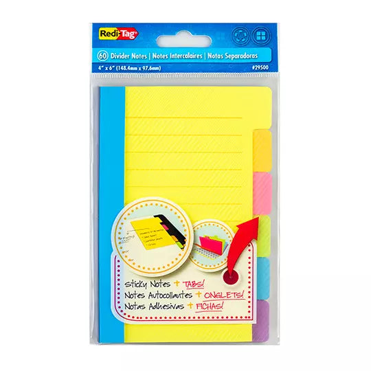 Notas adhesivas Redi-Tag colores surtido s 9.7 x 14.8 cm block c/60 notas