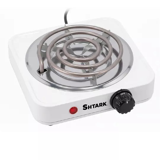 Parrilla Eléctrica SHTARK 1 Quemador Esp iral Portátil Color Blanco