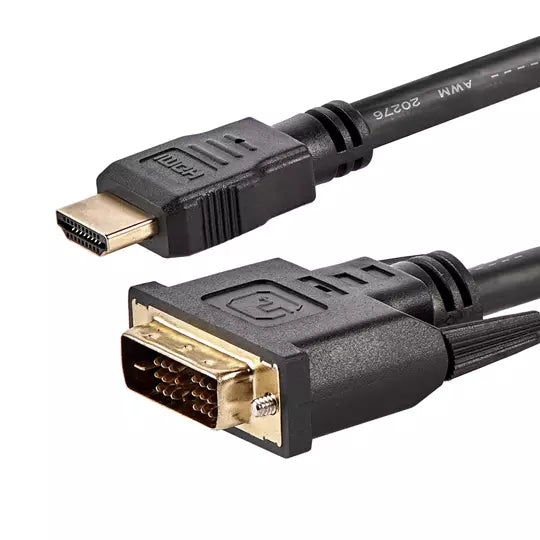 StarTech.com Cable Adaptador HDMI a DVI-D de 1.8m - Macho a Macho - Cable for Dispositivo de Vídeo, TV LCD, Proyector, TV, Reproductor DVD, Decodificadores HDTV, Plasma, HDTV, Caja Set-top, Monitor - Apantallado - Níquel Conector chapado - 28 AWG - Negro