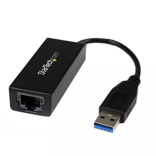 StarTech.com Adaptador Tarjeta de Red Externa NIC USB 3.0 a 1 Puerto Gigabit Ethernet 1Gbps RJ45 USBA Negro - USB 3.0 Typo A - 1 Puerto(s) - 1 - Par trenzado