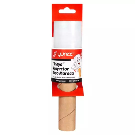 Rollo de plástico transparente tipo marc a YUREX calibre 80 medidas 4" x 300 f