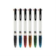 Bolígrafo Zebra 4 Color Retráctil Punto Mediano 1.0mm Colores Negro-Azul-Rojo-Verde C/12 Pzas
