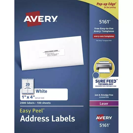 Etiqueta tecnología laser AVERY color bl anco