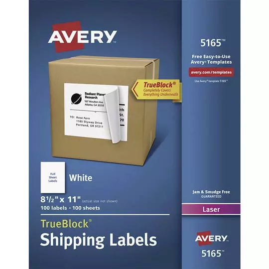 Etiqueta tecnología laser AVERY color bl anco