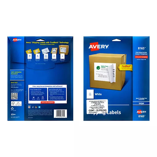 Etiqueta tecnología inkjet AVERY color b lanco