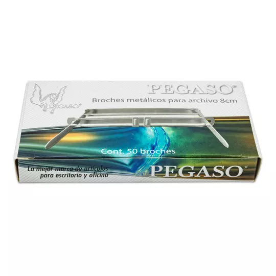 Broche de 8 cm Pegaso caja con 50 pzas .