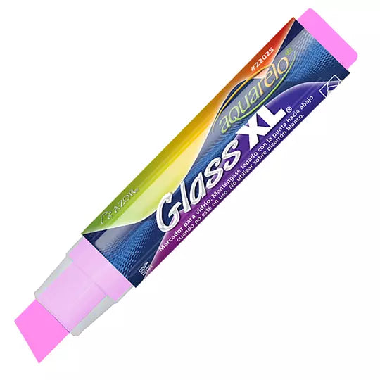 Marcador para vidrio Aquarelo Glass XL p unta cincel 16 mm color rosa blíster