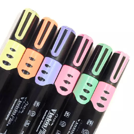 Resaltador de texto Vision Plus Pastel c olores surtidos caja con 12 piezas