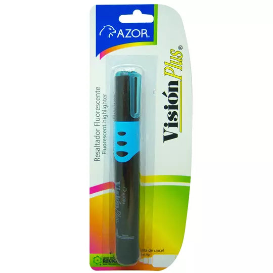 Resaltador de texto Vision Plus punta ci ncel 6 mm color azul blíster