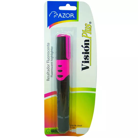 Resaltador de texto Vision Plus punta ci ncel 6 mm color rosa blíster