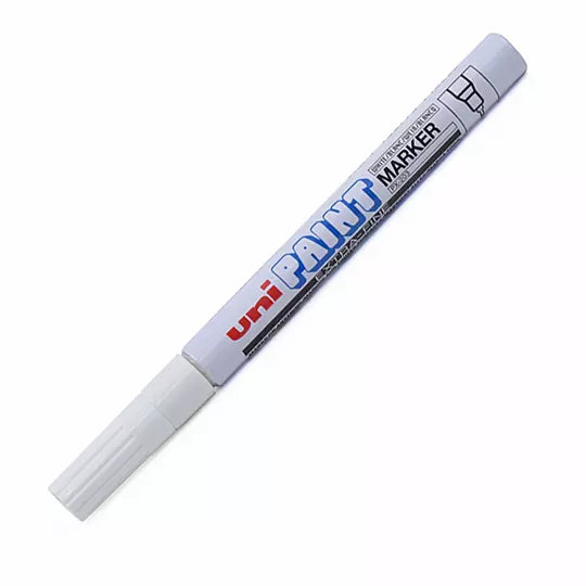Marcador permanente UniPaint punto extra fino 1 mm color blanco blíster