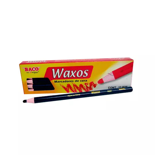 Marcador de cera BACO Waxos color azul c aja con 12 piezas