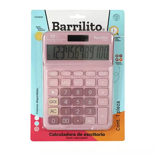 CALCULADORA ESCRITORIO BARRILITO COLORES SURTIDOS
