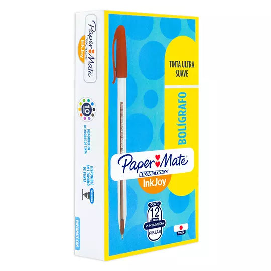 Boligrafo Papermate Kilometrico Rojo 1.0MM C/12