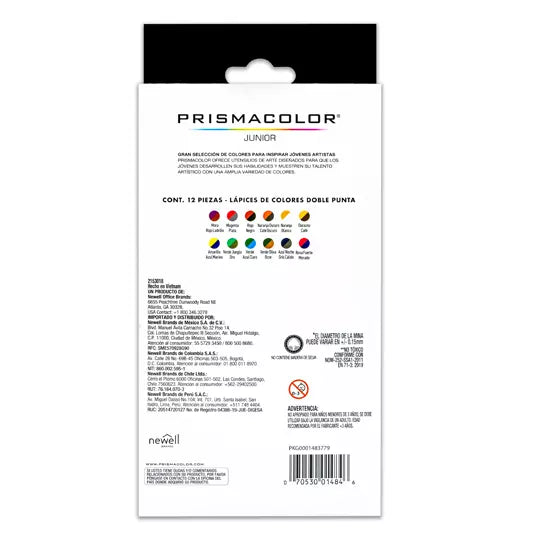 Colores Prismacolor junior doble punta c on 12 piezas