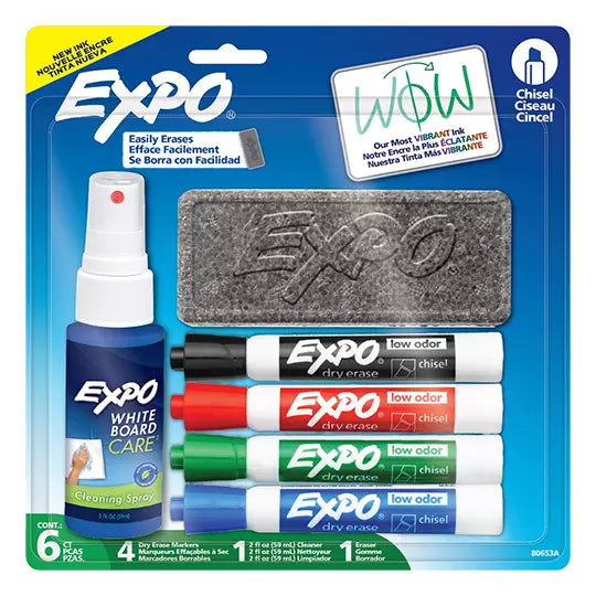 Marcador para pizarron Expo colores basi cos blister con 6 piezas