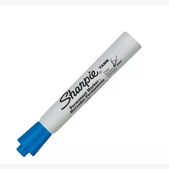 Marcador permanente Sharpie Tank azul ca ja con 12 piezas