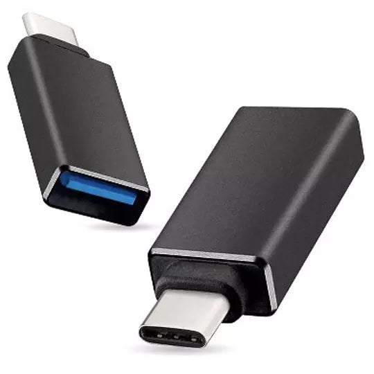 BROBOTIX ADAPTADOR TIPO C MACHO A USB 3.0 HEMBRA, TRANSFERENCIA Y LECTURA DE ARCHIVOS, ADAPTADOR OTG TIPO C A USB TIPO A, COLOR NEGRO