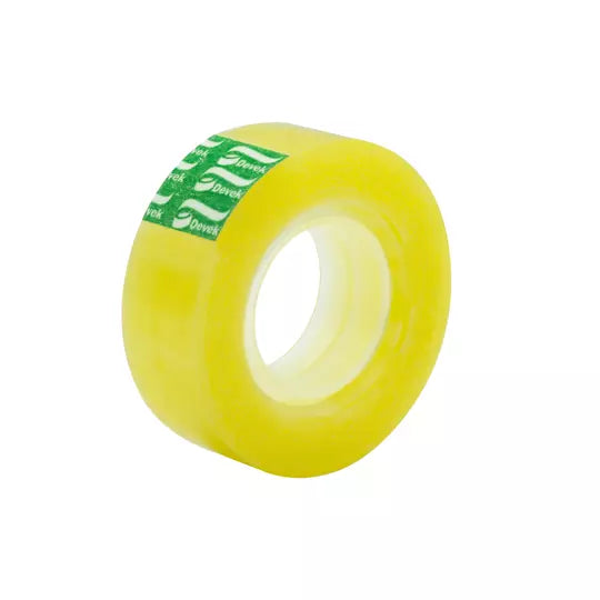 Cinta adhesiva DEVEK 18 mm x 33 m, ambar .