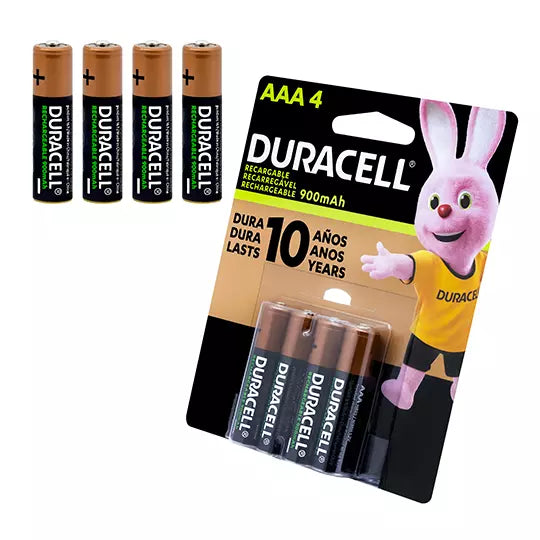 Pila recargable Duracell AAA blíster con 4 pzas