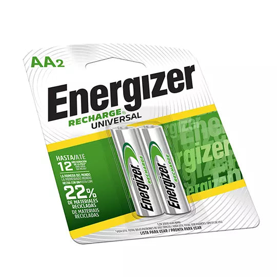 Pila Recargable Energizer AA blíster con 2 pzas
