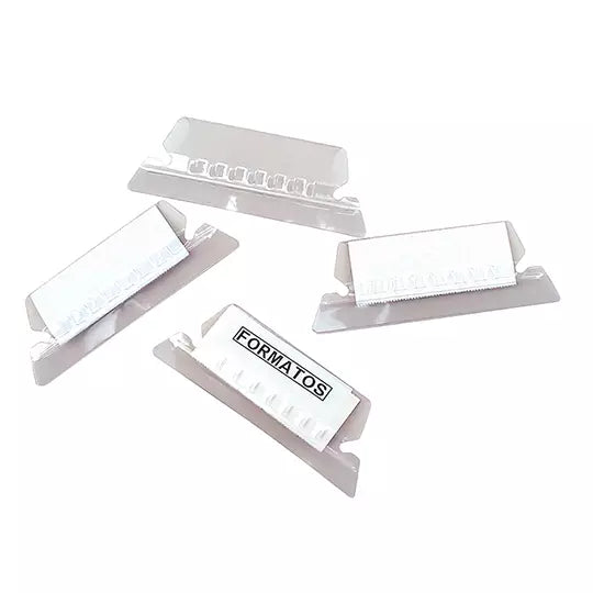 Jinetes para folder colgante Pendaflex c olor transparente bolsa con 25 pzas