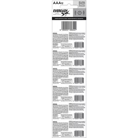 Pila EVEREADY AAA tira con 12 pilas .