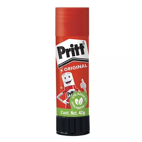 Lápiz adhesivo Pritt en barra de 42 grs charola con 5 piezas