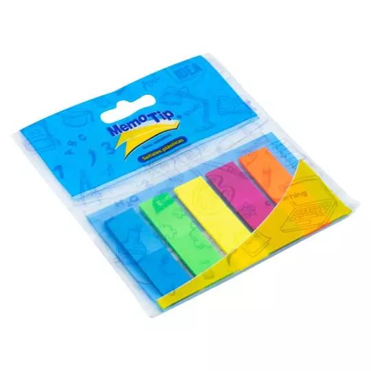 Señales plásticas memo tip 5 colores bol sa con 125 señales neón