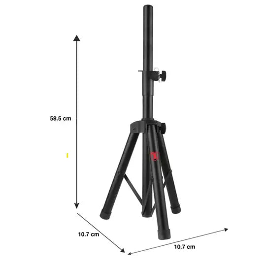 Tripie profesional de Acero para bafle 3 5kg. Marda kaiser Color negro.