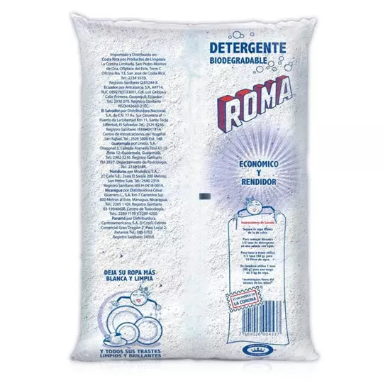 Detergente multiusos biodegradable en po lvo Roma bolsa 2 kg