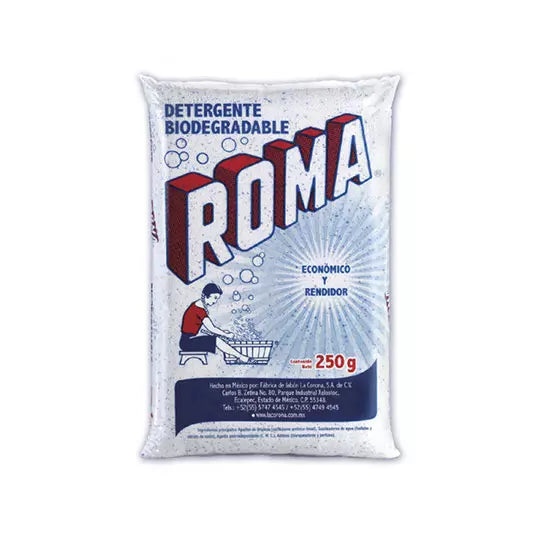 Detergente multiusos biodegradable en po lvo Roma bolsa 250 gr.
