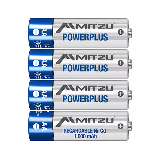 Pila recargable MITZU Power Plus AA Ni-C d 1000 mAh, blíster con 4 pilas