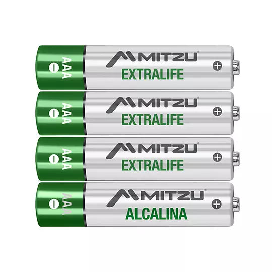 Pila alcalina MITZU Extralife AAA 1.5 Vc c, blister con 4 pilas