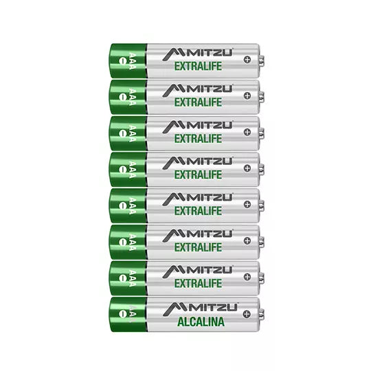 Pila alcalina MITZU Extralife AAA 1.5 Vc c, blíster con 8 pilas