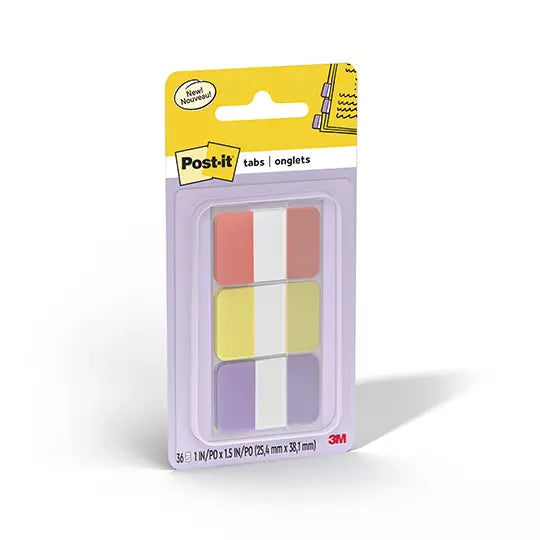 Banderitas rígidas Post-It blíster de 3 colores cálidos c/36 banderitas
