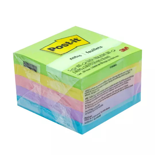Notas adhesivas Post-It 654-5UC Jaipur 3 x 3 pulg  5 blocks c/ 100 hojas