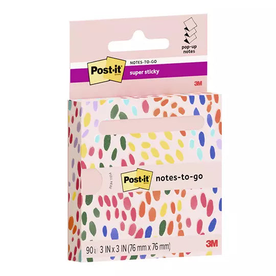 Notas adhesivas Post-It POP-UP Super Sti cky 3 X 3 pulg color rosa c/90 notas