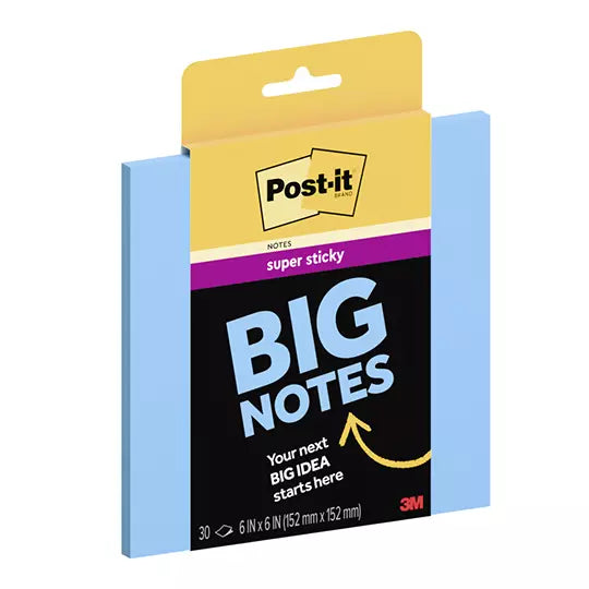 Notas adhesivas Post-It BIG NOTE Super S ticky 6 x 6 pul color lavanda c/30 notas